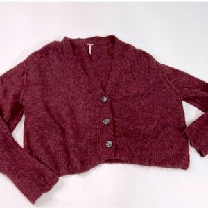 Free People Alpaca Boxy Cardigan